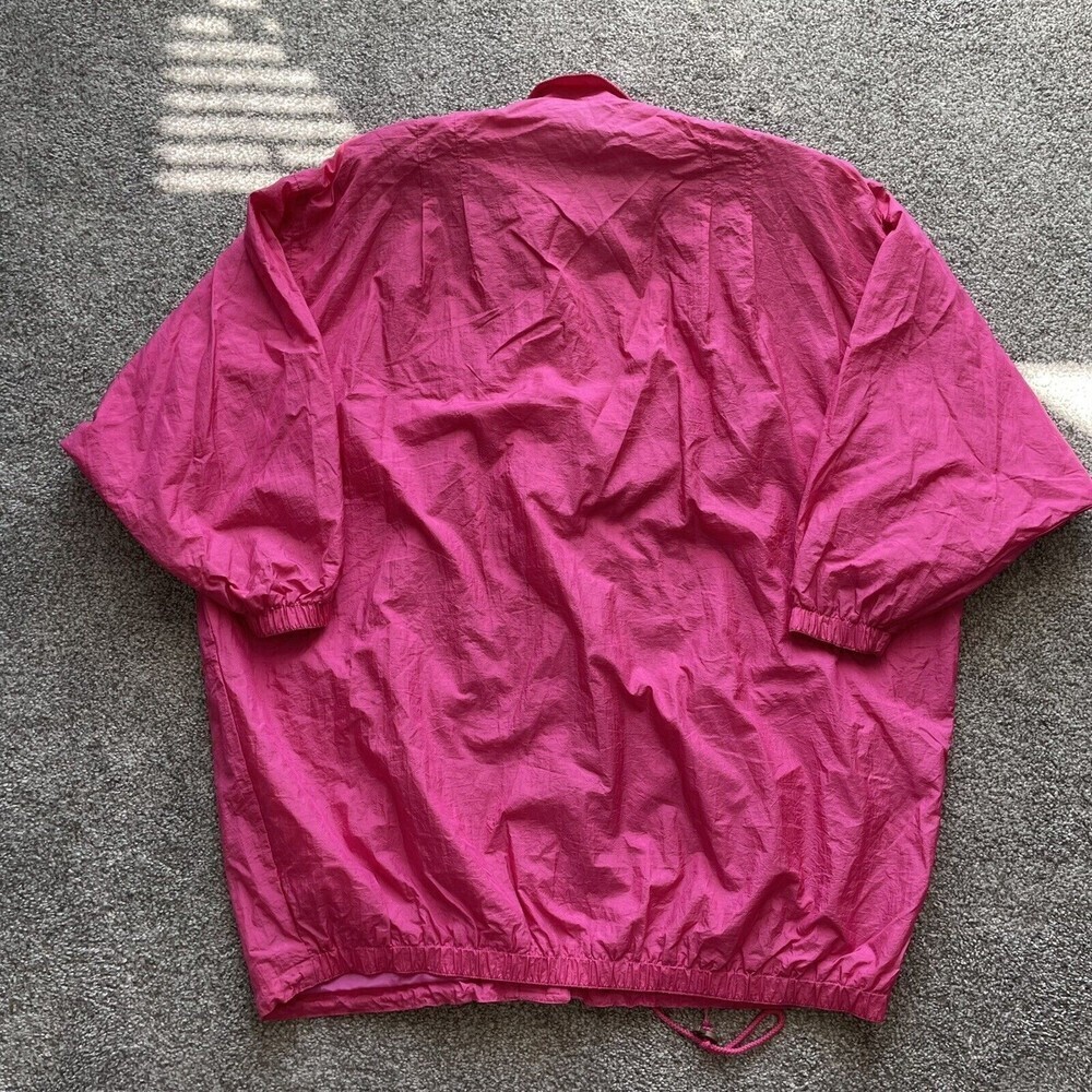 Vintage Windsor Bay Pink Windbreaker Jacket Womens One Size Fits All 80s Pockets - Picture 12 of 12
